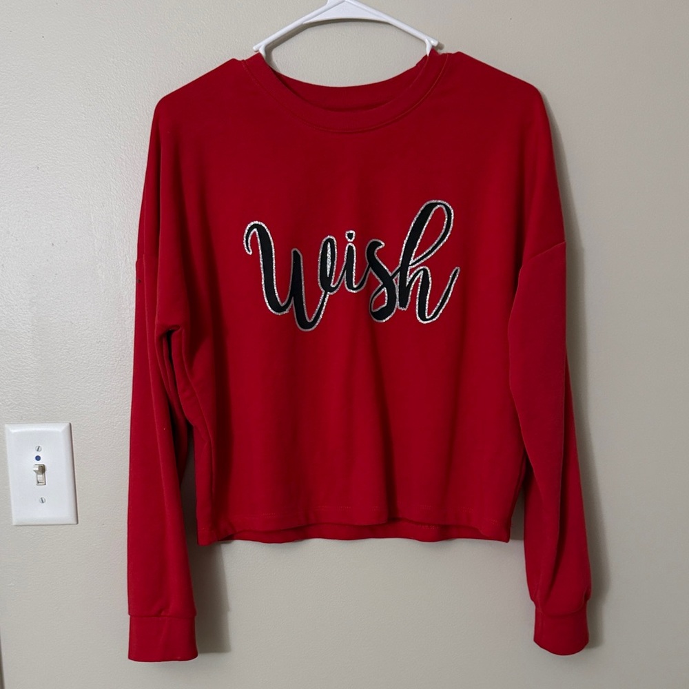 Red 'Wish' Sweatshirt